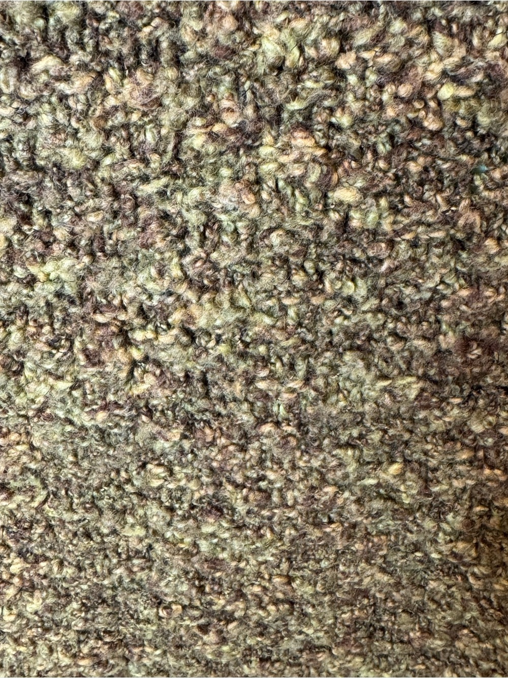 Eileen Fisher Womens L Olive-Moss Bouclé Fisherman 100% Wool Old Money Luxury - Picture 5 of 5